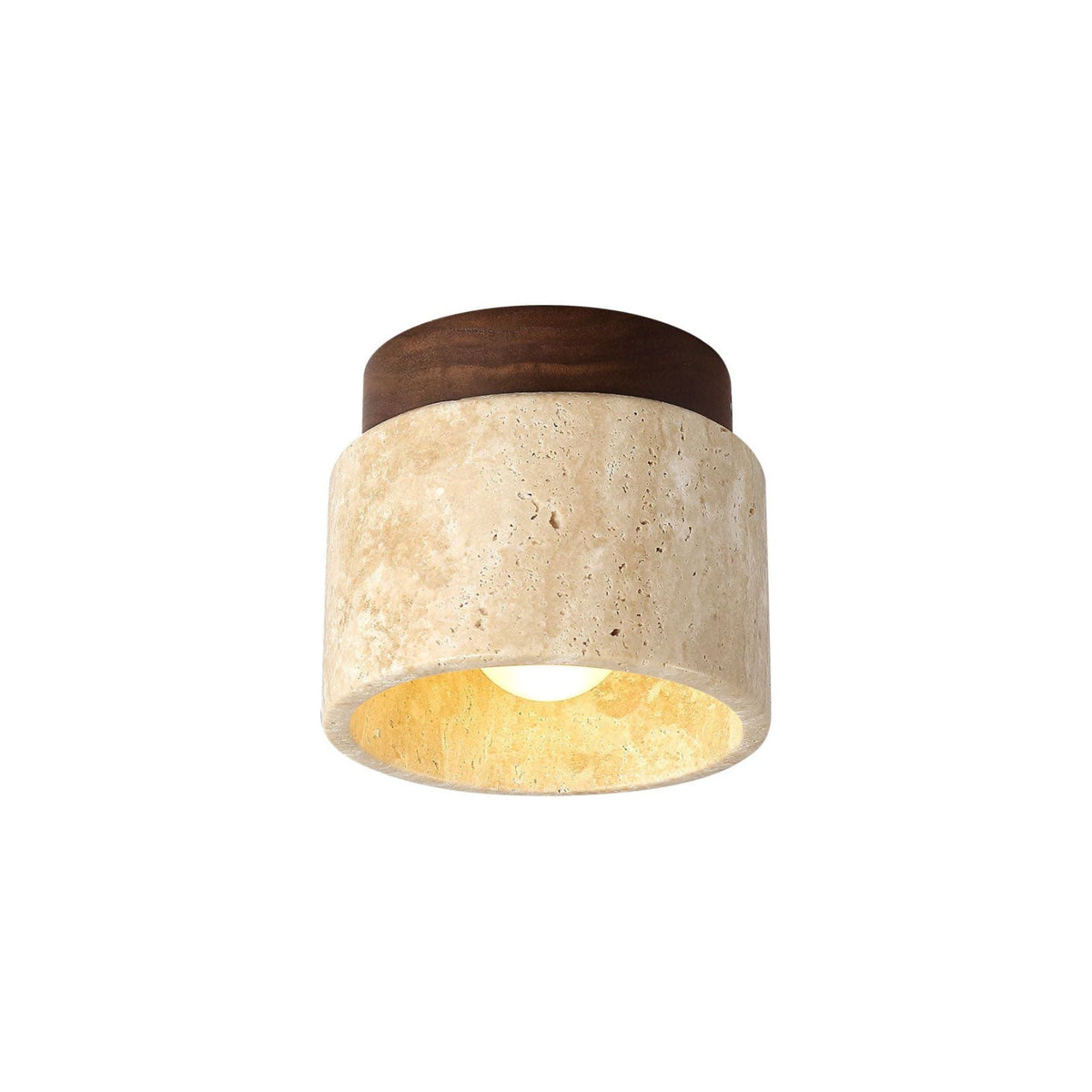 Cilestic Plafondlamp Travertin Hout E27/E26 Beige Hal Slaapkamer Woonkamer Scandinavisch Modern Design Natuurlijke Plafondverlichting