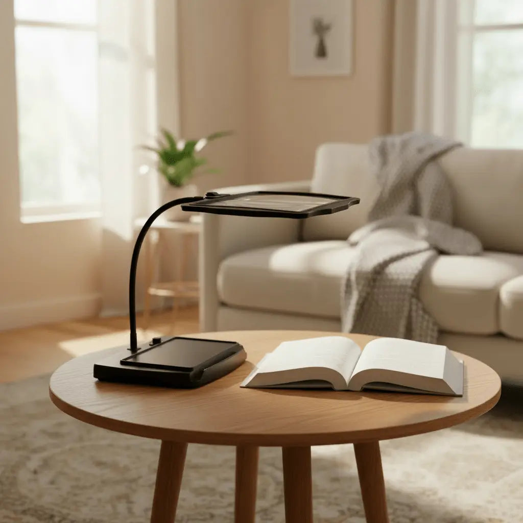 Bureaulamp met Vergrootglas en LED-Verlichting - Flexibele Zwanenhals voor Leeswerk en Hobby