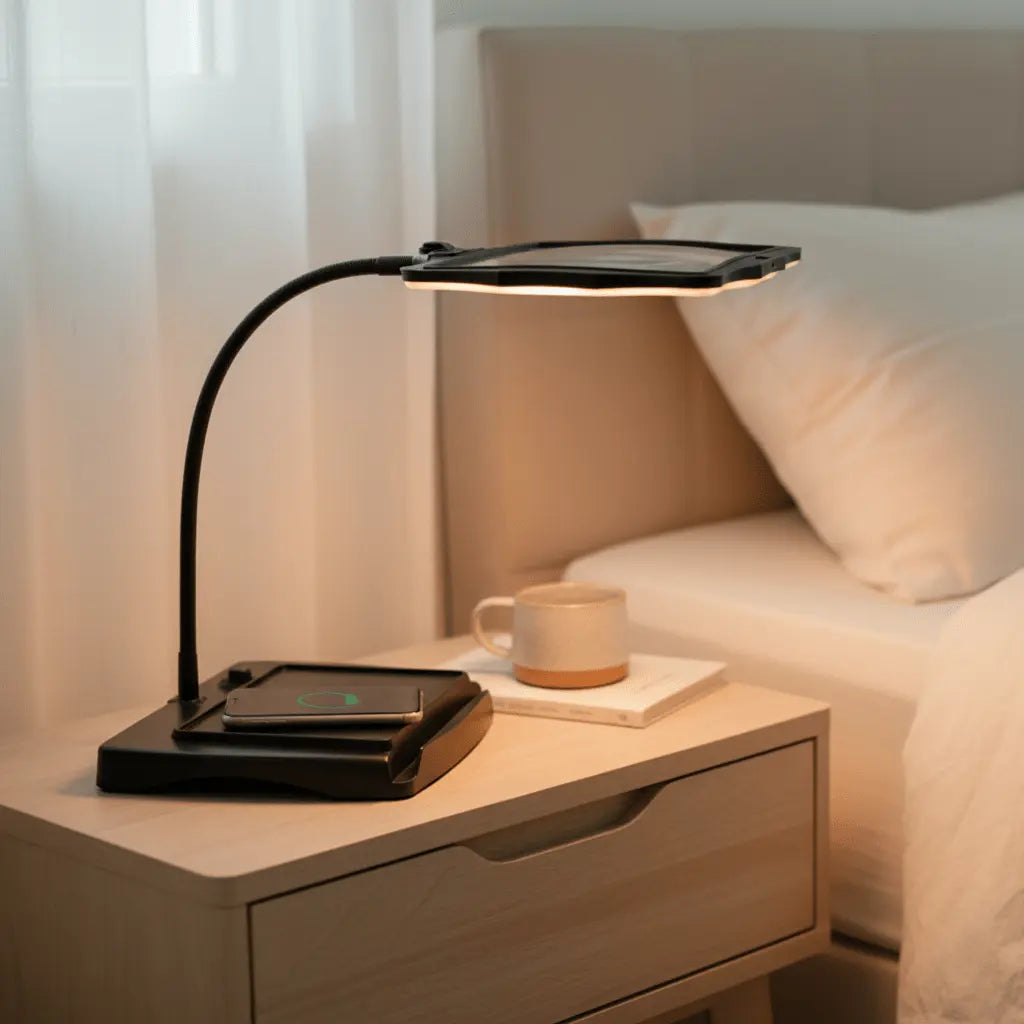 Bureaulamp met Vergrootglas en LED-Verlichting - Flexibele Zwanenhals voor Leeswerk en Hobby