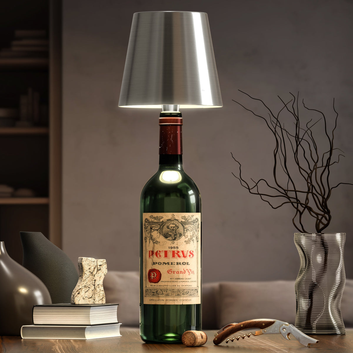 Flesverlichting Oplaadbare LED-Lamp voor Flessen - Dimbaar Nachtlampje met USB