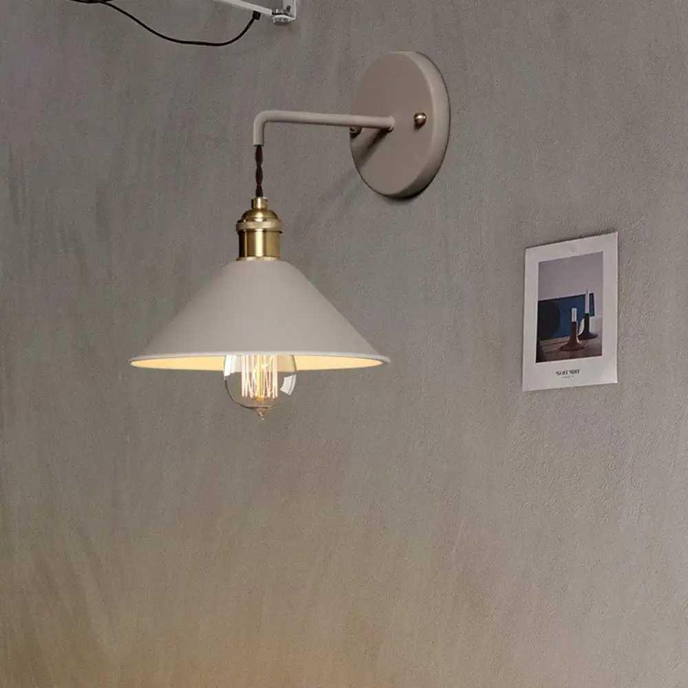 Vintage Wandlamp met Geplateerd Metaalafwerking - Elegant Lichtarmatuur in 7 Kleuren