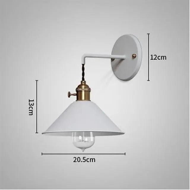 Vintage Wandlamp met Geplateerd Metaalafwerking - Elegant Lichtarmatuur in 7 Kleuren