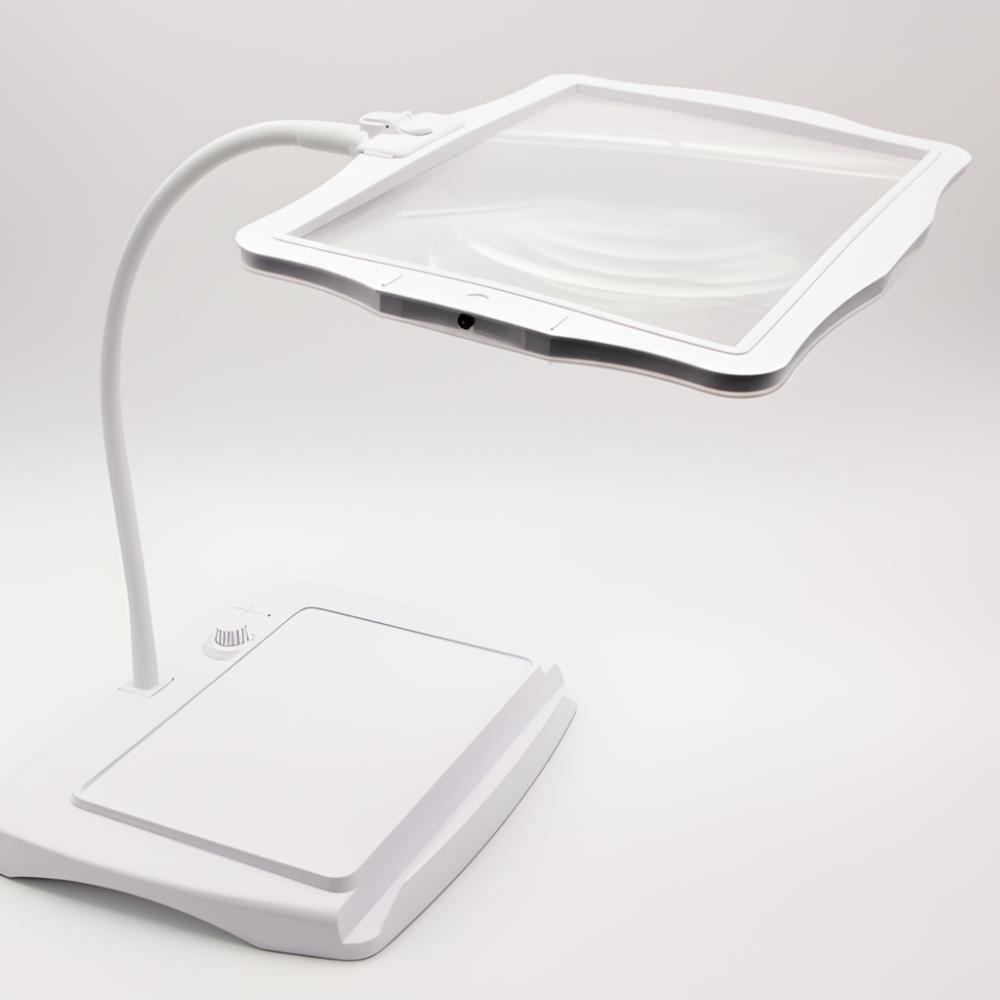 Verstelbare LED-bureaulamp met 3x Vergrootglas Zwanenhals Leeslamp voor Handwerk Lezen Hobby Knutselen