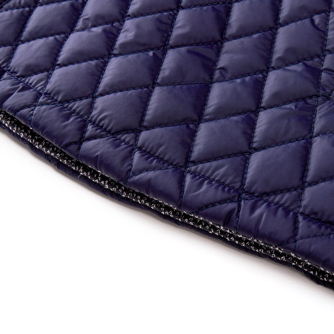 Gewatteerd Winterjack Heren Navy Polyester Waterafstotend Comfortabel Outdoor Jas voor Herfst Winter