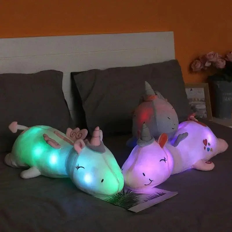 Lichtgevende Pluche Eenhoorn met LED-verlichting voor Kinderen - Knuffel & Nachtlampje in Één