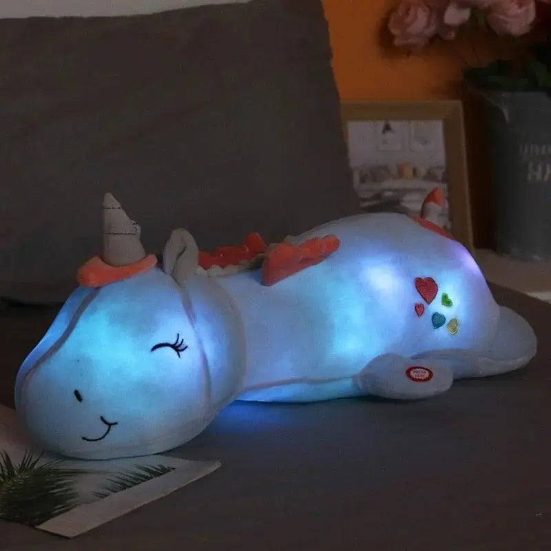Lichtgevende Pluche Eenhoorn met LED-verlichting voor Kinderen - Knuffel & Nachtlampje in Één