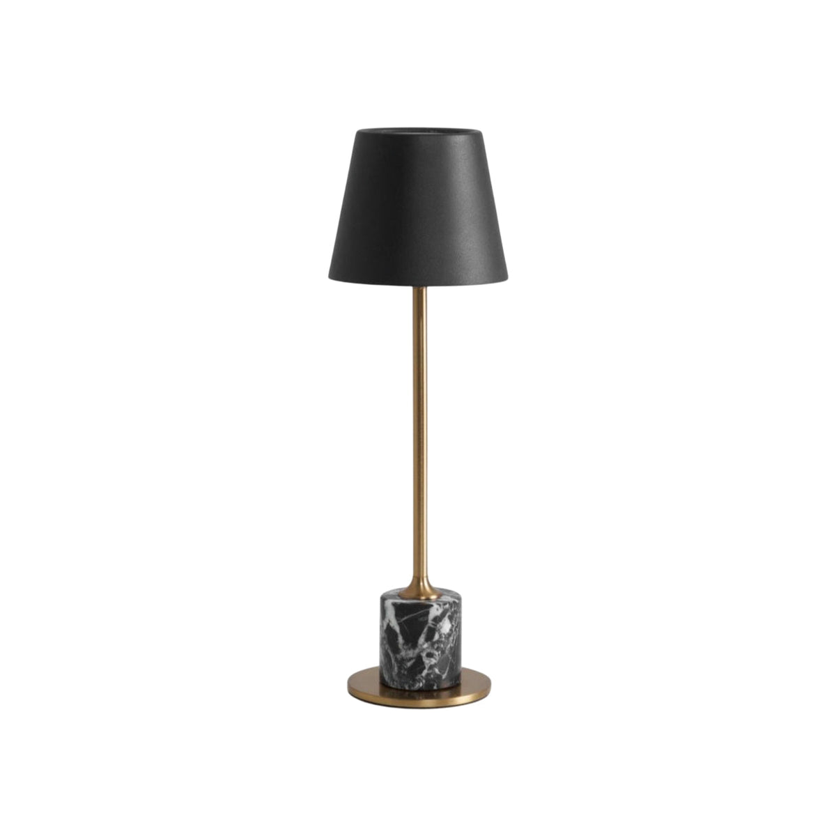 Draagbare Mini Tafellamp op Batterij met Marmeren Voet Ø10cm