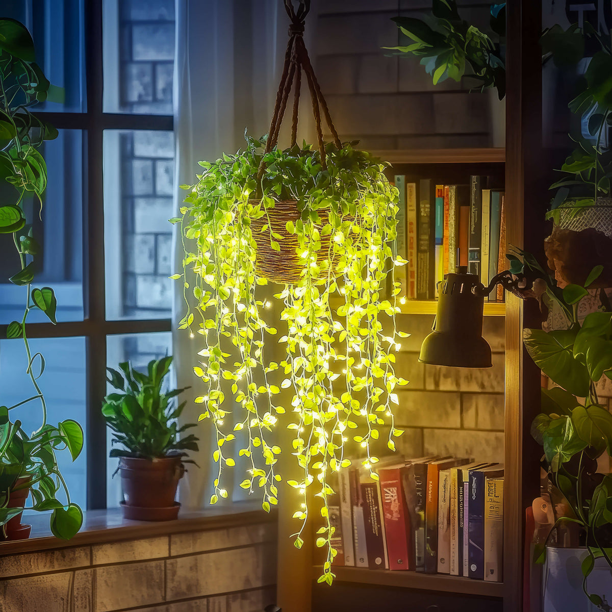 LED-Slinger Kunstplant met Verlichting 3 Meter Warmwit voor Binnen