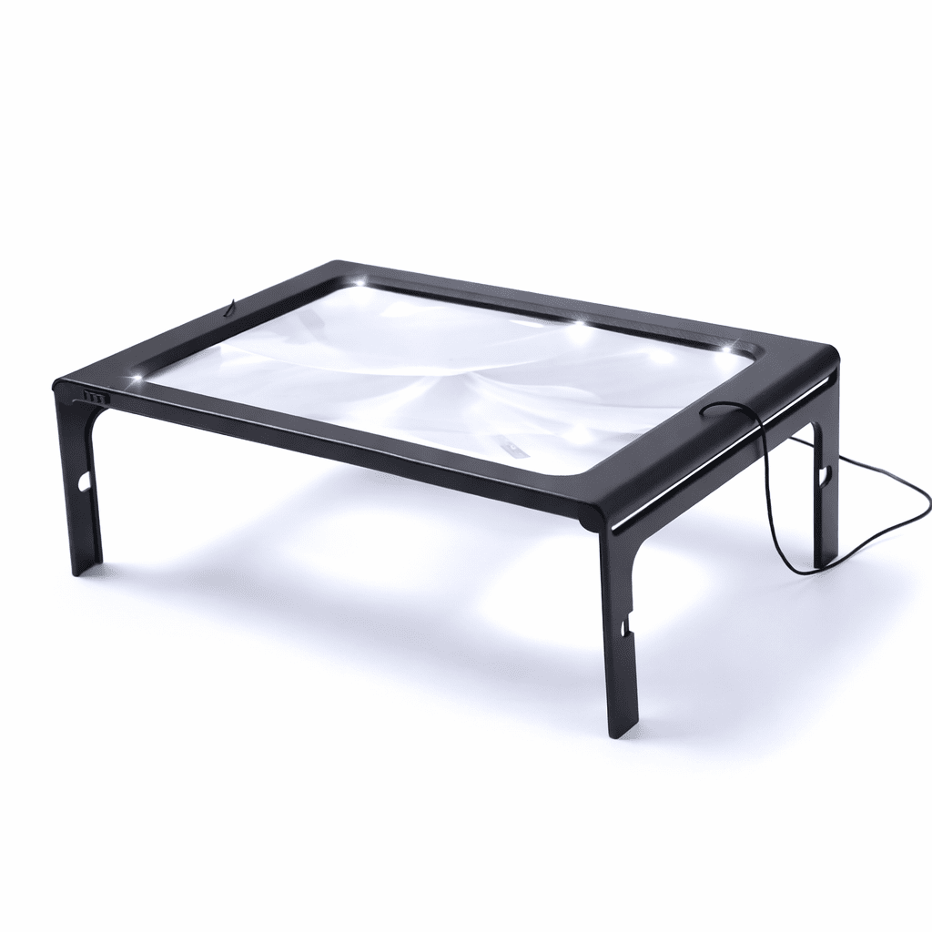 Opvouwbare Tafelvergrootglas met LED Verlichting Handsfree Leeshulp voor Lezen Hobby en Precisiewerk