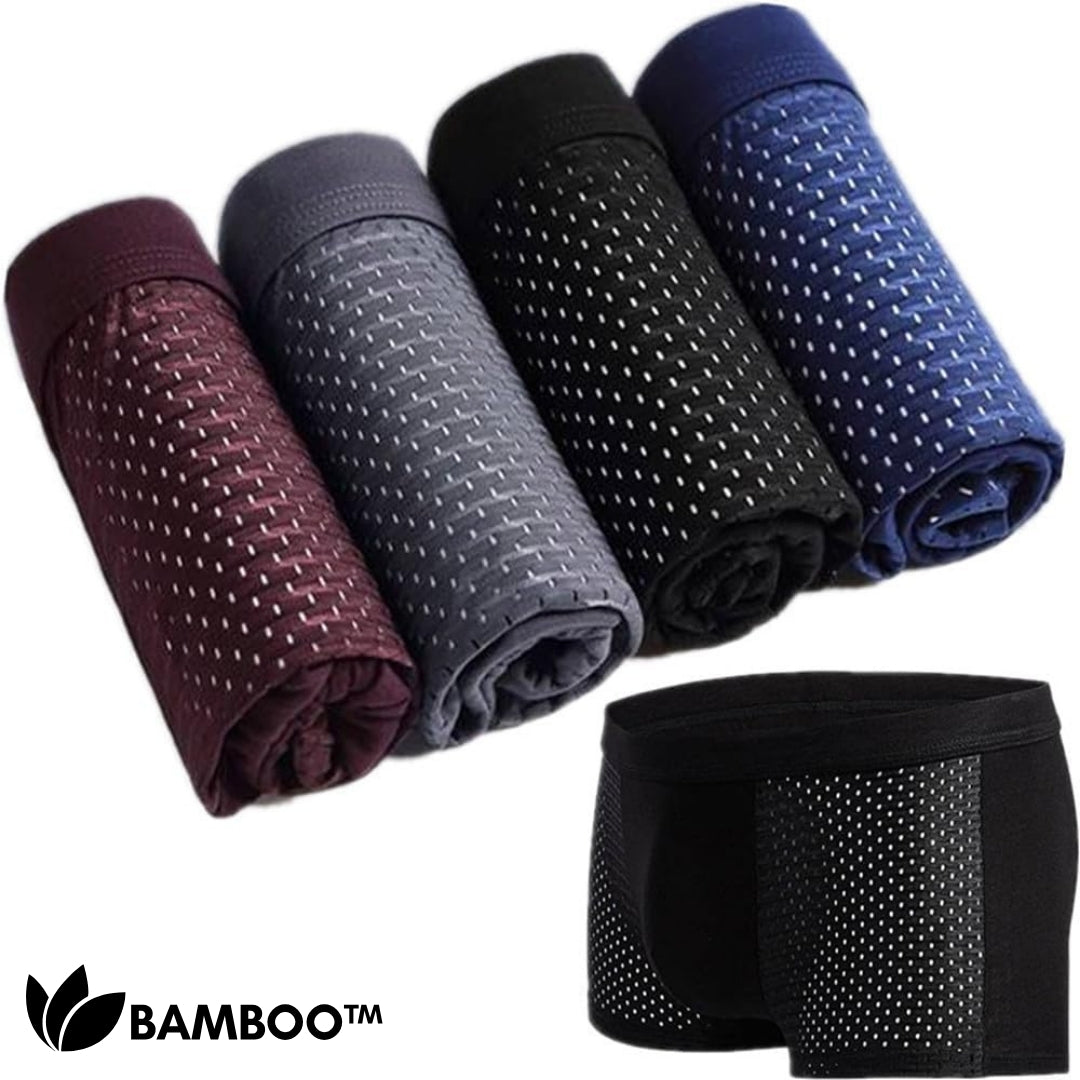 Herenbboxer Bamboevezel 95% Ademend & Zacht Onderbroek Mesh Ventilatie Thermisch Comfort Dagelijks Gebruik