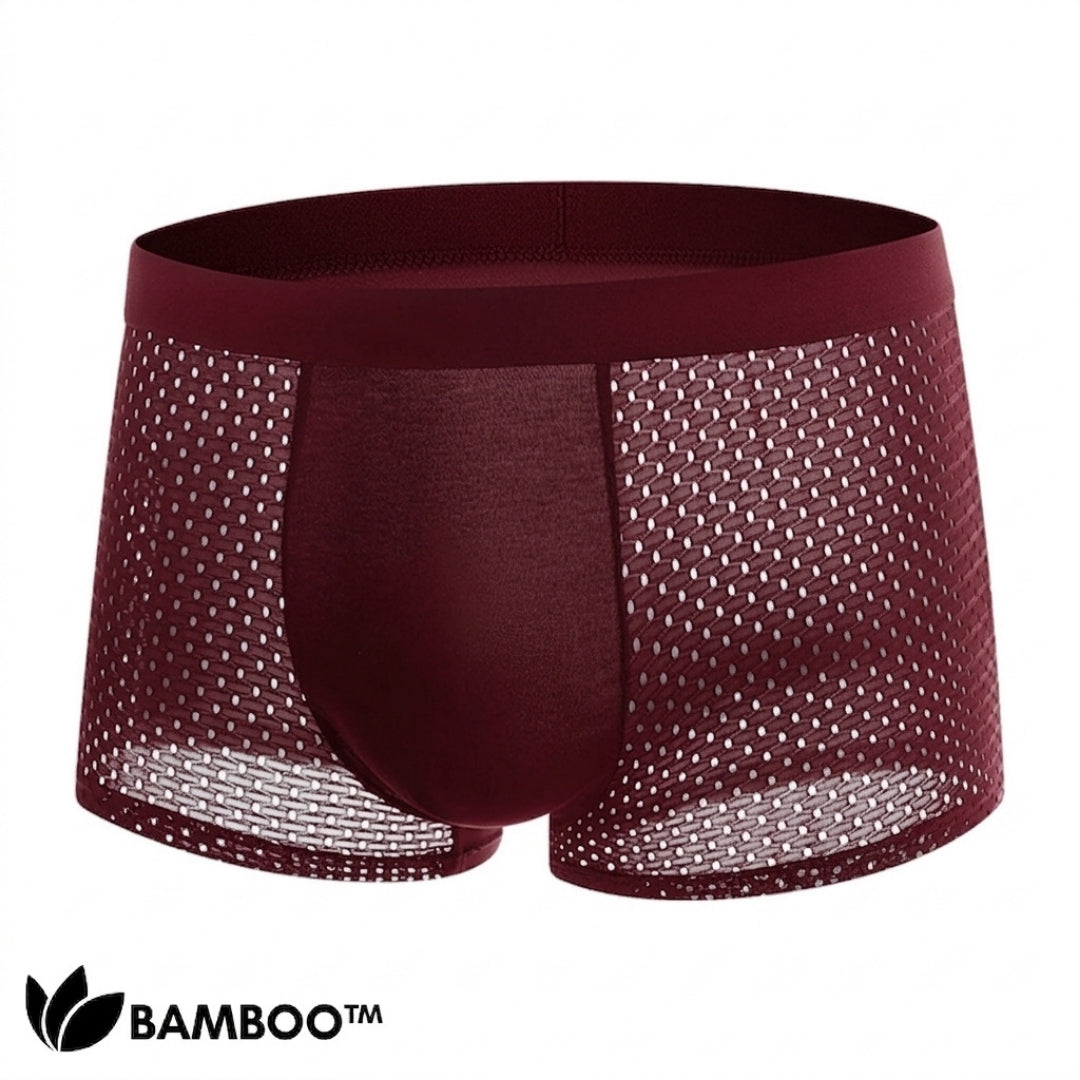 Herenbboxer Bamboevezel 95% Ademend & Zacht Onderbroek Mesh Ventilatie Thermisch Comfort Dagelijks Gebruik