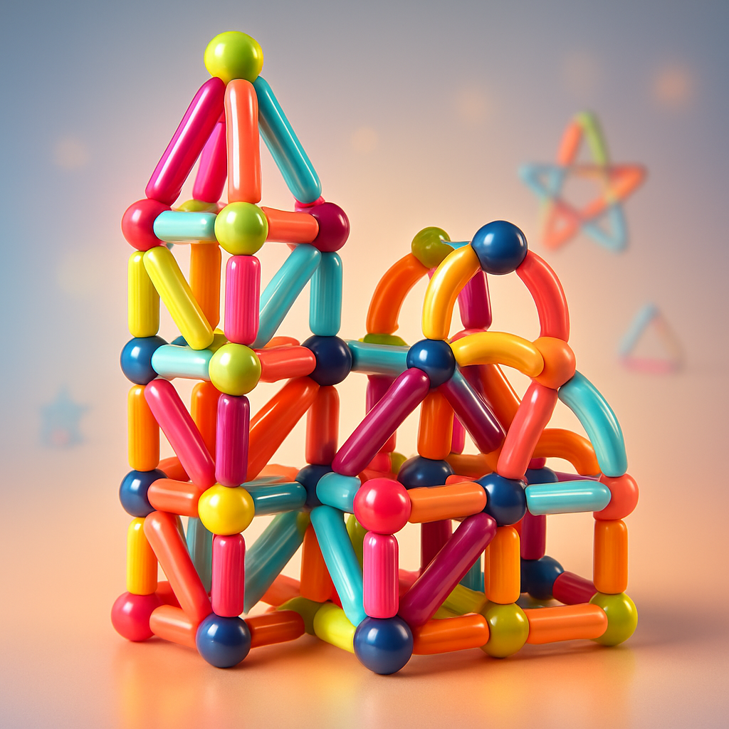 Magnetische Bouwblokken Set voor Kinderen - Educatief Speelgoed met Gekleurde Staven en Ballen voor Creatief Bouwen en Motorische Ontwikkeling vanaf 3 Jaar