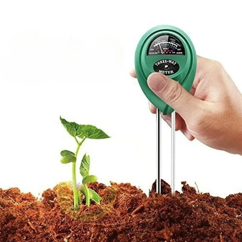 3-in-1 Bodemmeter Vocht Licht pH-Waarde Tuin Kamerplanten Bodemtester Plantverzorging Tuinieren Grondanalyse