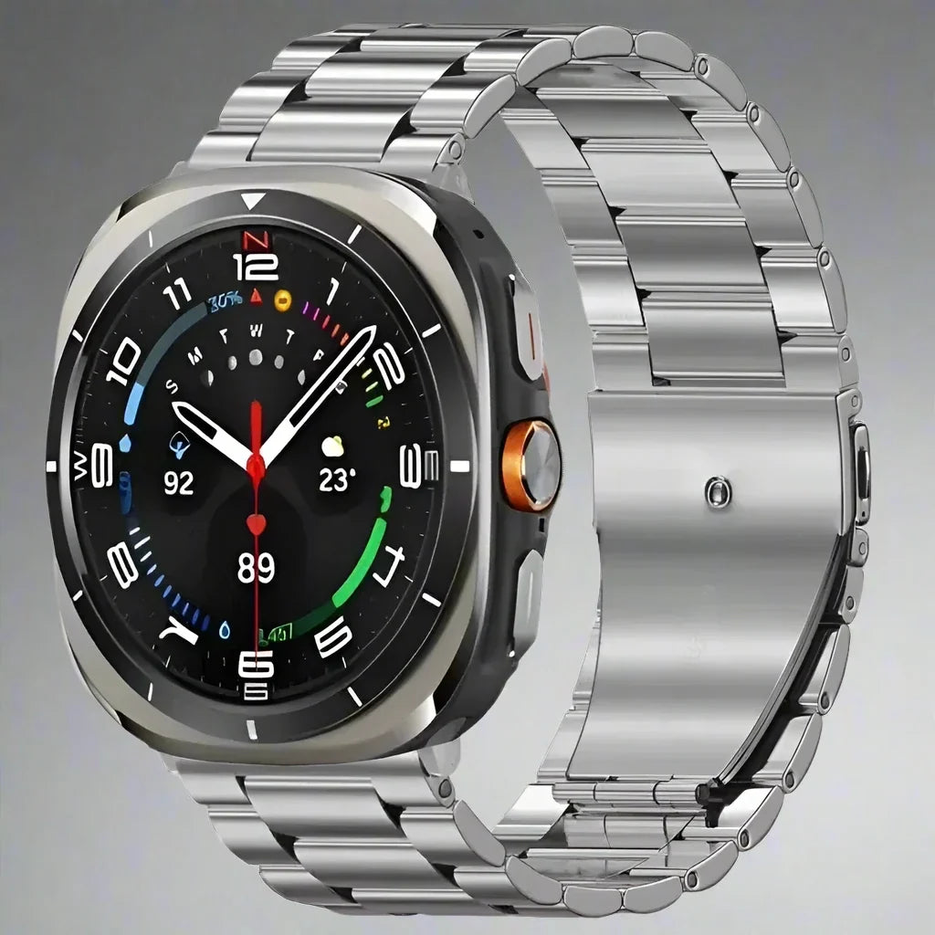 Roestvrijstalen Horlogeband 47mm Smartwatch Metalen Bandje Premium Finish Verstelbaar Polsband Elegant