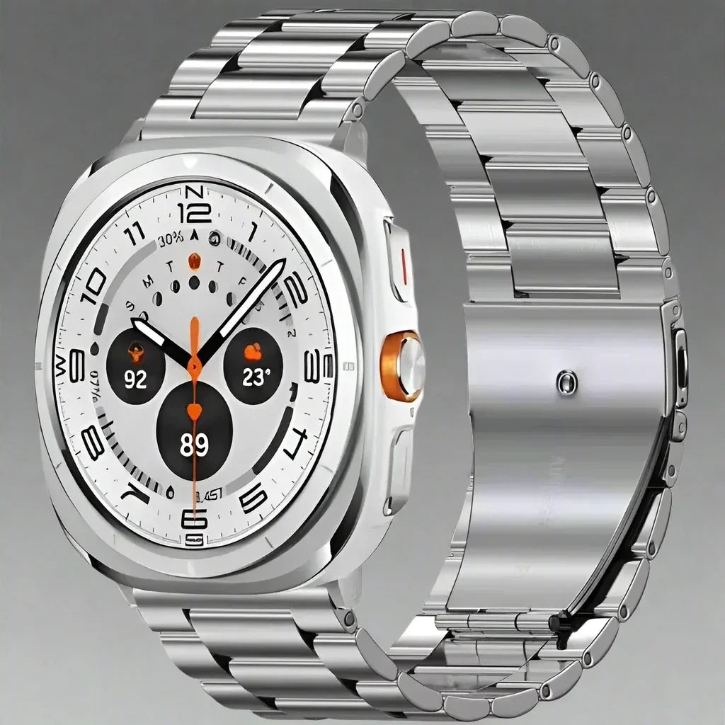 Roestvrijstalen Horlogeband 47mm Smartwatch Metalen Bandje Premium Finish Verstelbaar Polsband Elegant