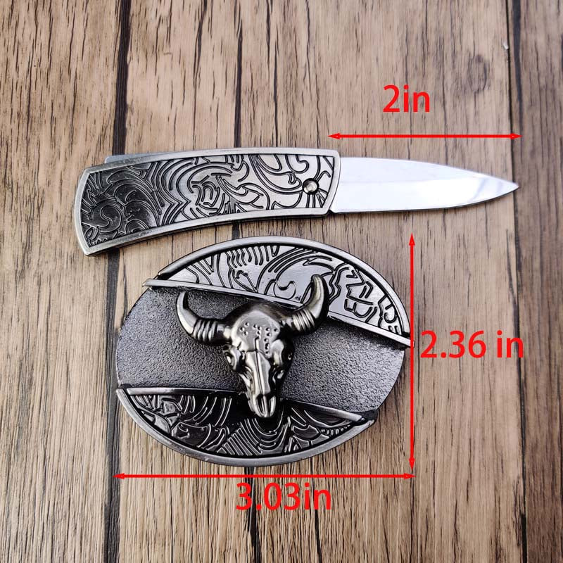 Metalen Gesp Cowboy Riemgesp Ovaal Design Western Style Accessoire voor Heren Riem Vintage Look Casual