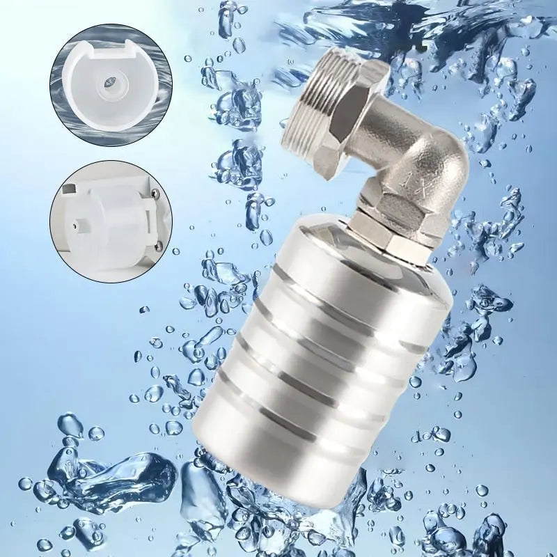 Compact Vlotterventiel Roestvrijstaal Automatische Waterniveauregeling voor Regenton Vijver Tuin Waterreservoir