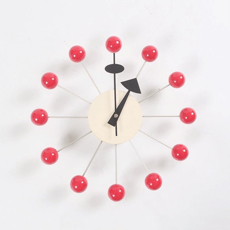 Abstracte 3D-Bal Wandklok - Scandinavisch Minimalistisch Design 32 cm Siliconen Quartz Stille Uurwerk Decoratief Interieur Zwart Grijs