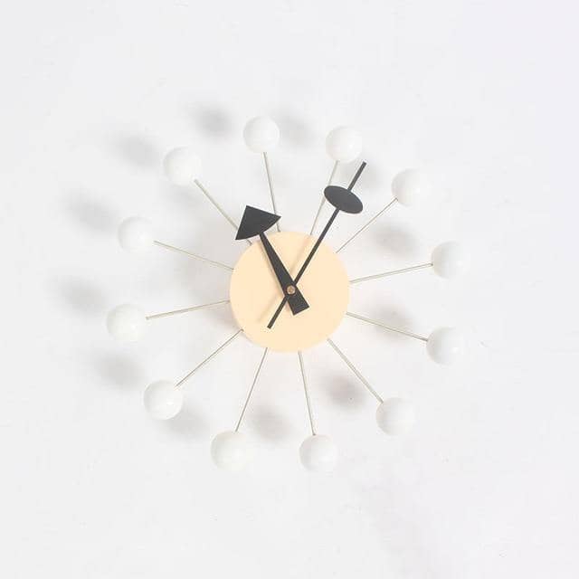 Abstracte 3D-Bal Wandklok - Scandinavisch Minimalistisch Design 32 cm Siliconen Quartz Stille Uurwerk Decoratief Interieur Zwart Grijs