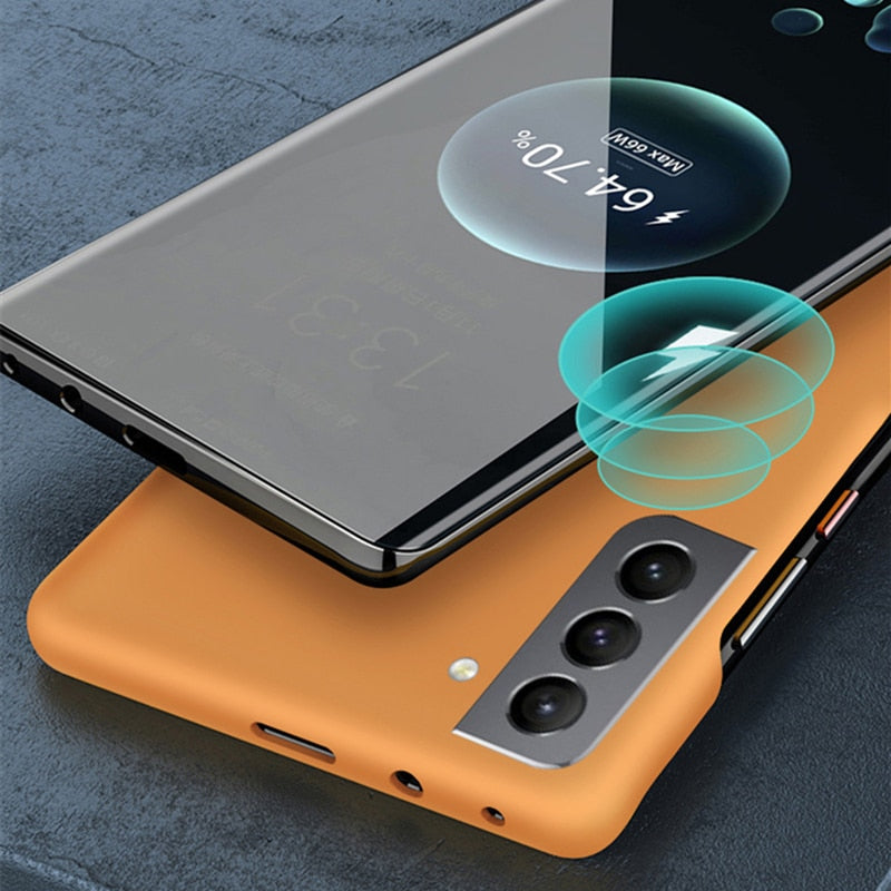 Randloze Smartphone Hoes voor Galaxy S21-S26 Ultra Plus Note 20 Antislip Schokbestendig Beschermhoes 10 Kleuren