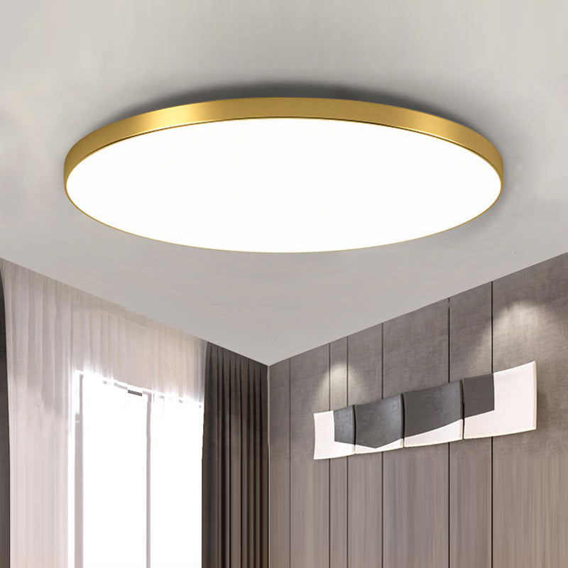 Ultradunne ronde plafondlamp LED dimbaar ⌀30/37/45cm zwart wit zilver goud modern strak design woonkamer