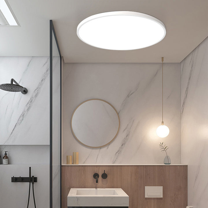 Ultradunne ronde plafondlamp LED dimbaar ⌀30/37/45cm zwart wit zilver goud modern strak design woonkamer