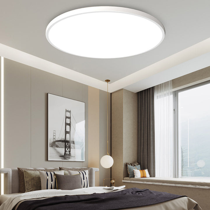 Ultradunne ronde plafondlamp LED dimbaar ⌀30/37/45cm zwart wit zilver goud modern strak design woonkamer
