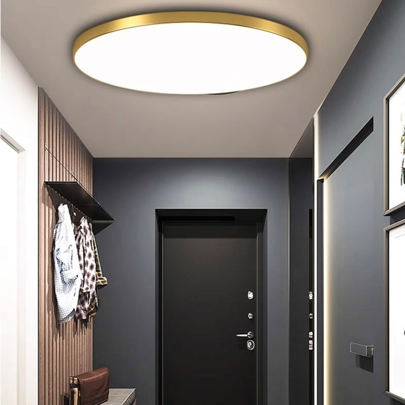 Ultradunne ronde plafondlamp LED dimbaar ⌀30/37/45cm zwart wit zilver goud modern strak design woonkamer