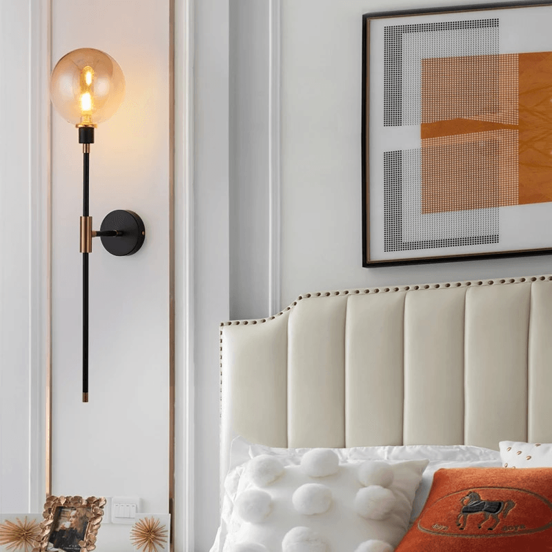 Moderne Glazen Wandlamp - Minimalistische Verlichting met Helder Glas - Beschikbaar in 3 Kapkleuren