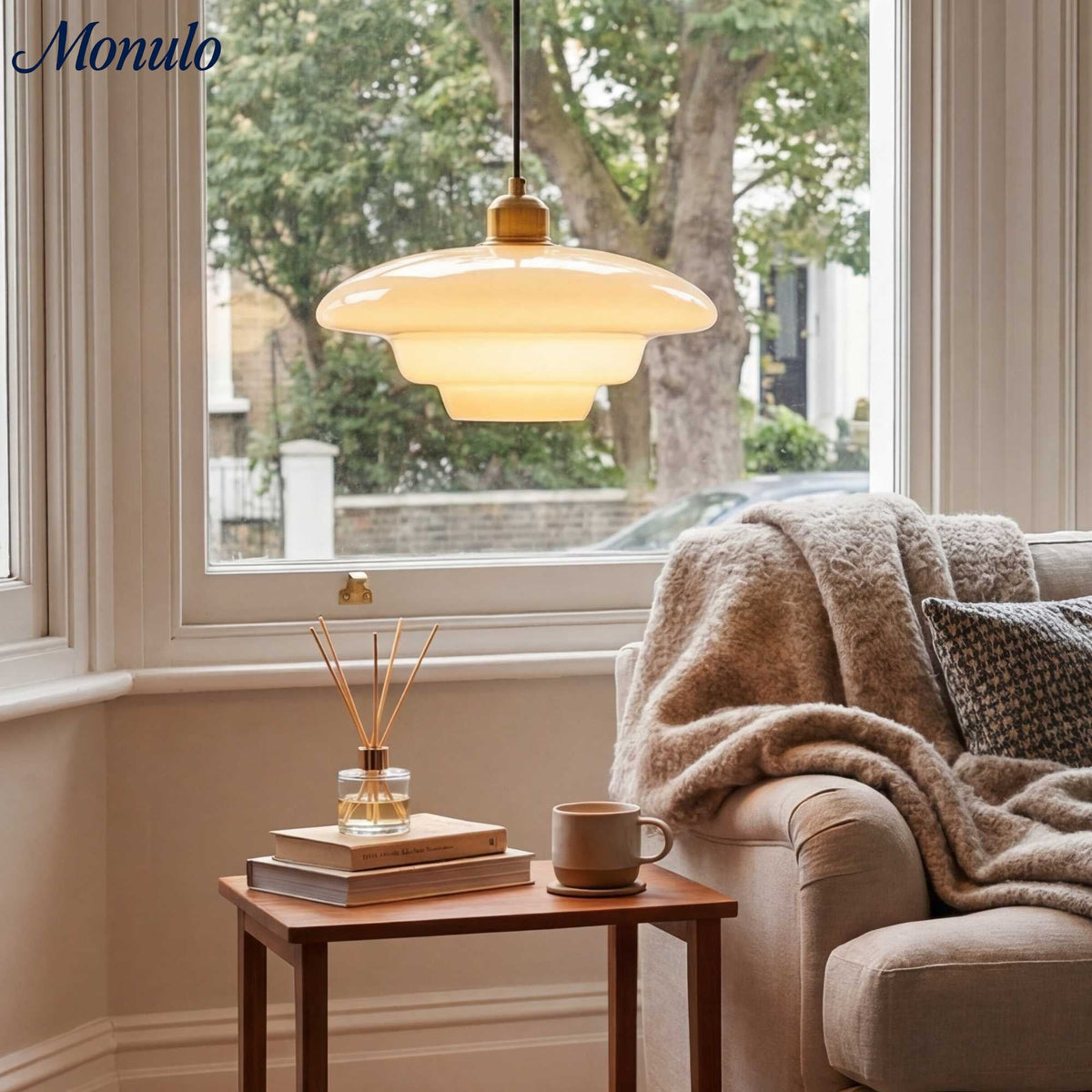 Glazen Hanglamp met Gelaagd Design - Melkwit Matglas voor Eetkamer en Woonkamer