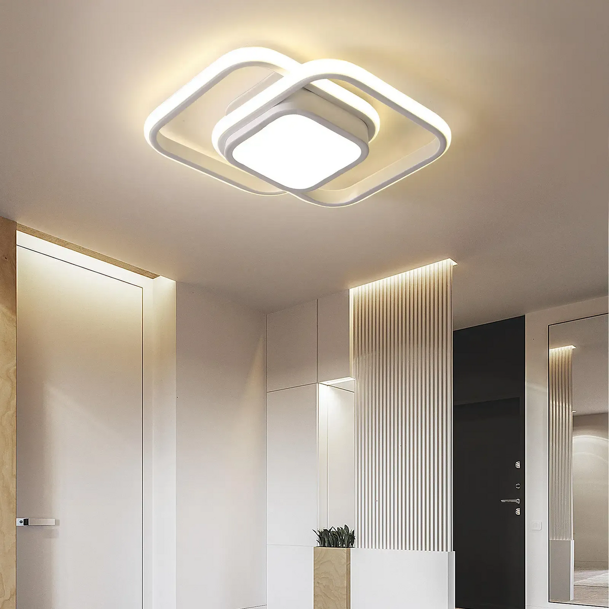Ringvormige Plafondlamp LED Dimbaar Warm Licht Zwart Wit Goud Moderne Verlichting 27cm Laagbouw Woonkamer