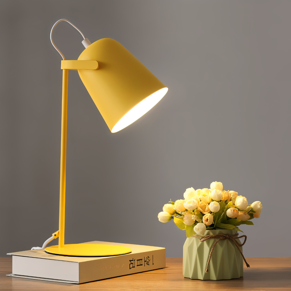 Draaibare Tafellamp met Verstelbare Lichtbundel - Design Verlichting in Zachte Macaron Tinten voor Bureau & Leeshoek