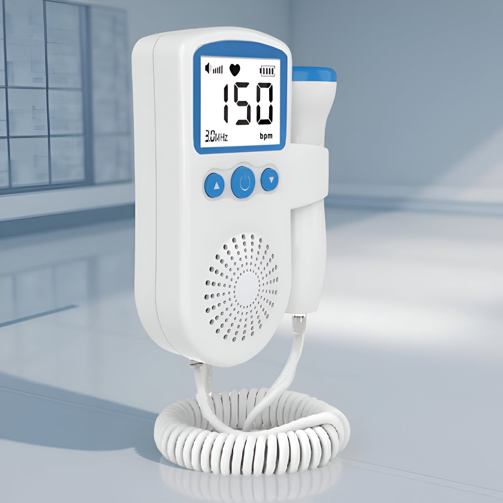 Baby Hartslagmeter voor Zwangerschap - Foetale Doppler Monitor met LCD Scherm en Ingebouwde Luidspreker voor Thuisgebruik