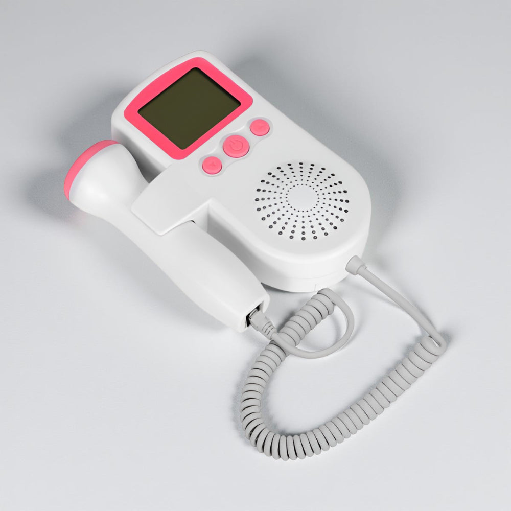 Baby Hartslagmeter voor Zwangerschap - Foetale Doppler Monitor met LCD Scherm en Ingebouwde Luidspreker voor Thuisgebruik