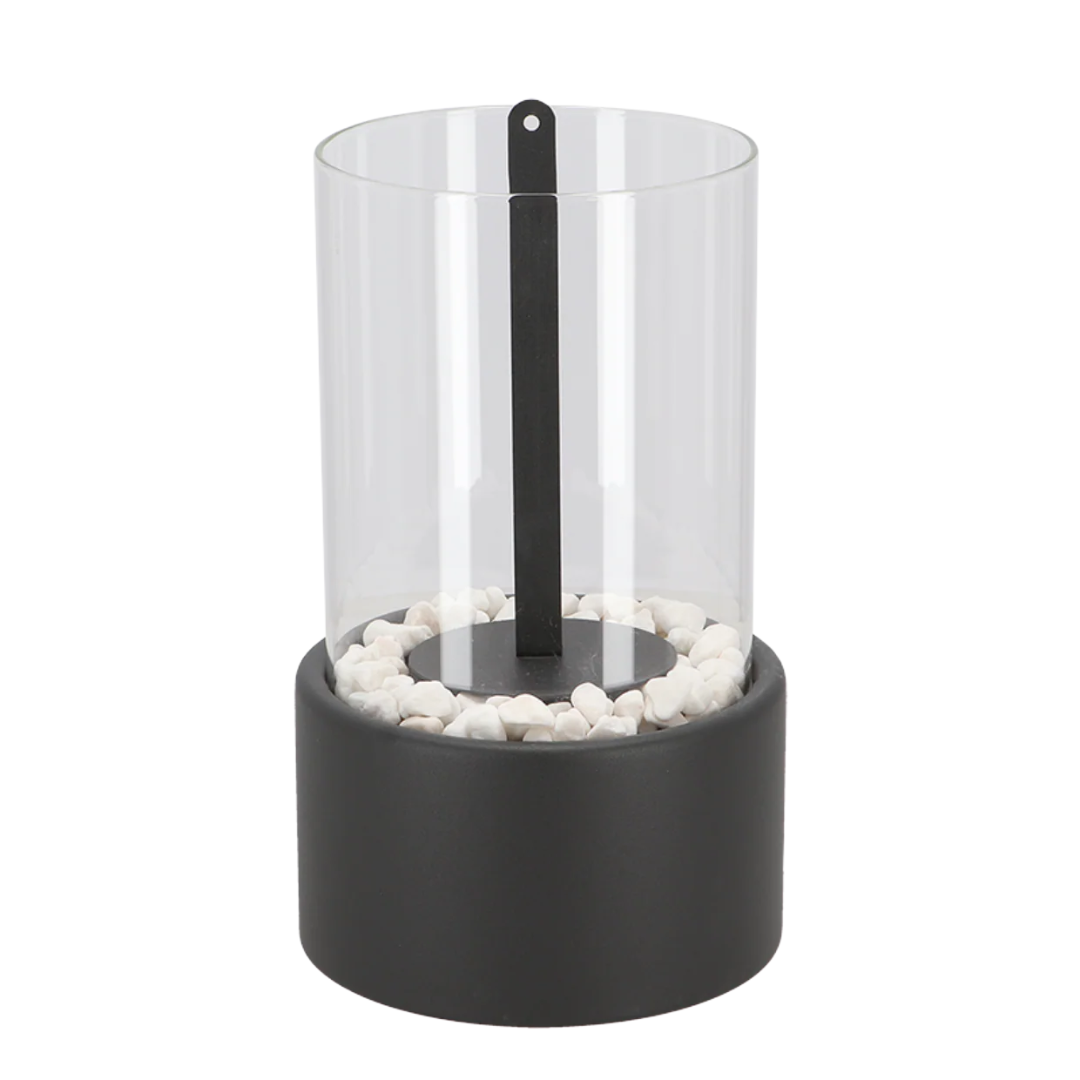 Olielamp met Open Vlam Glas Zwart Wit Tafellamp Sfeerverlichting Klassiek Design Woonkamer Restaurant