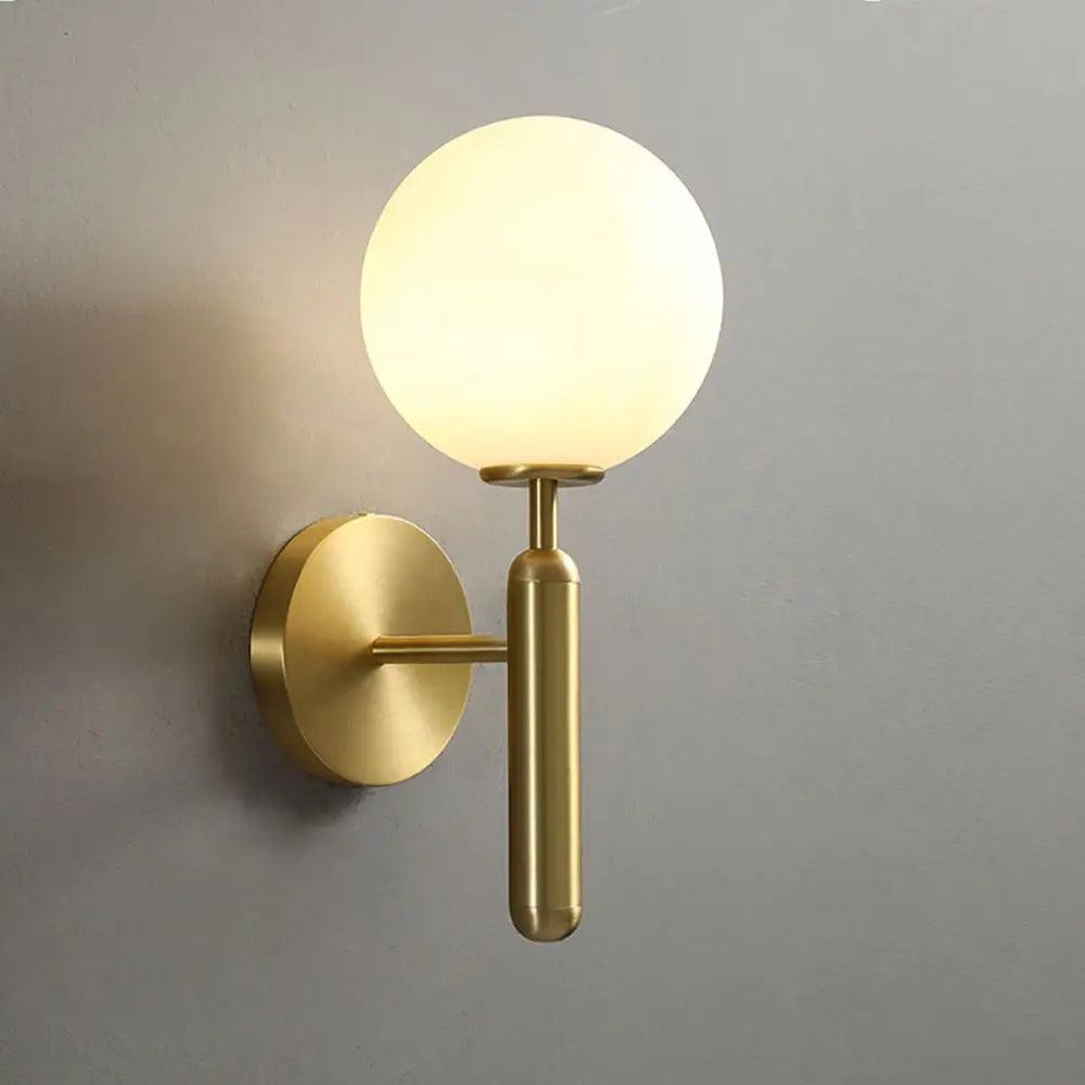 Wandlamp met glazen kap - modern design in goud of zwart met melkglas of ripple-afwerking