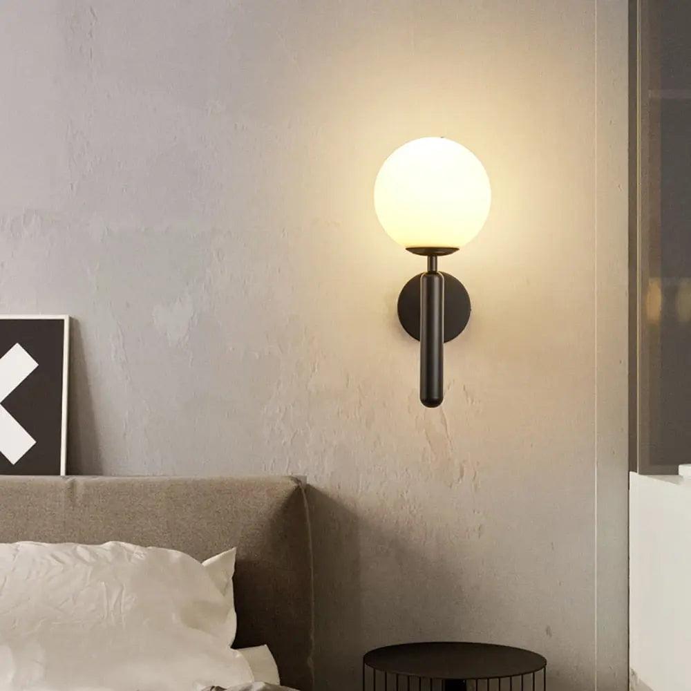 Wandlamp met glazen kap - modern design in goud of zwart met melkglas of ripple-afwerking