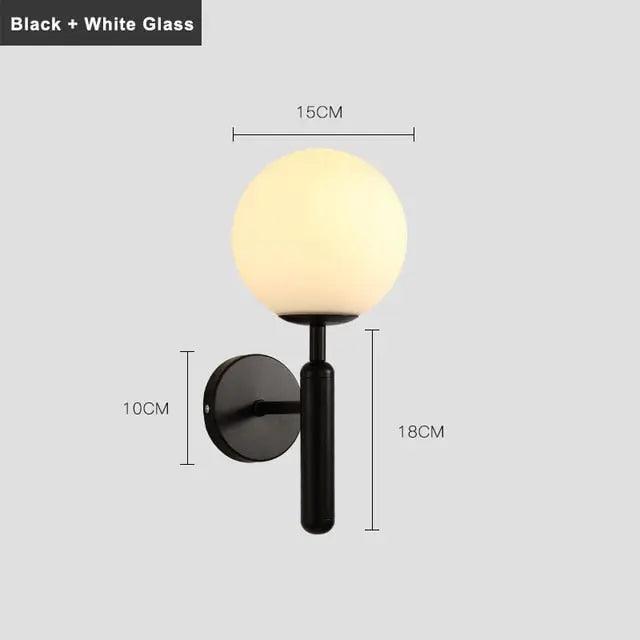 Wandlamp met glazen kap - modern design in goud of zwart met melkglas of ripple-afwerking