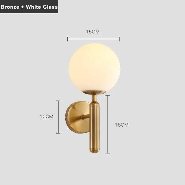 Wandlamp met glazen kap - modern design in goud of zwart met melkglas of ripple-afwerking