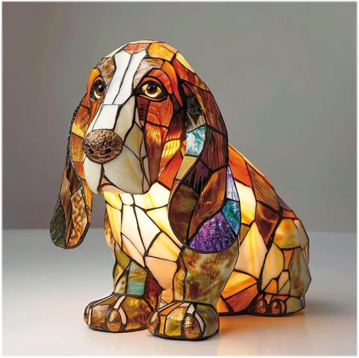 Sfeervolle LED Nachtlamp Hond - Dierenlamp met Warm Licht - USB Bediening - 15 cm Decoratief Hondenrassenlamp voor Kinderkamer Nachtkastje