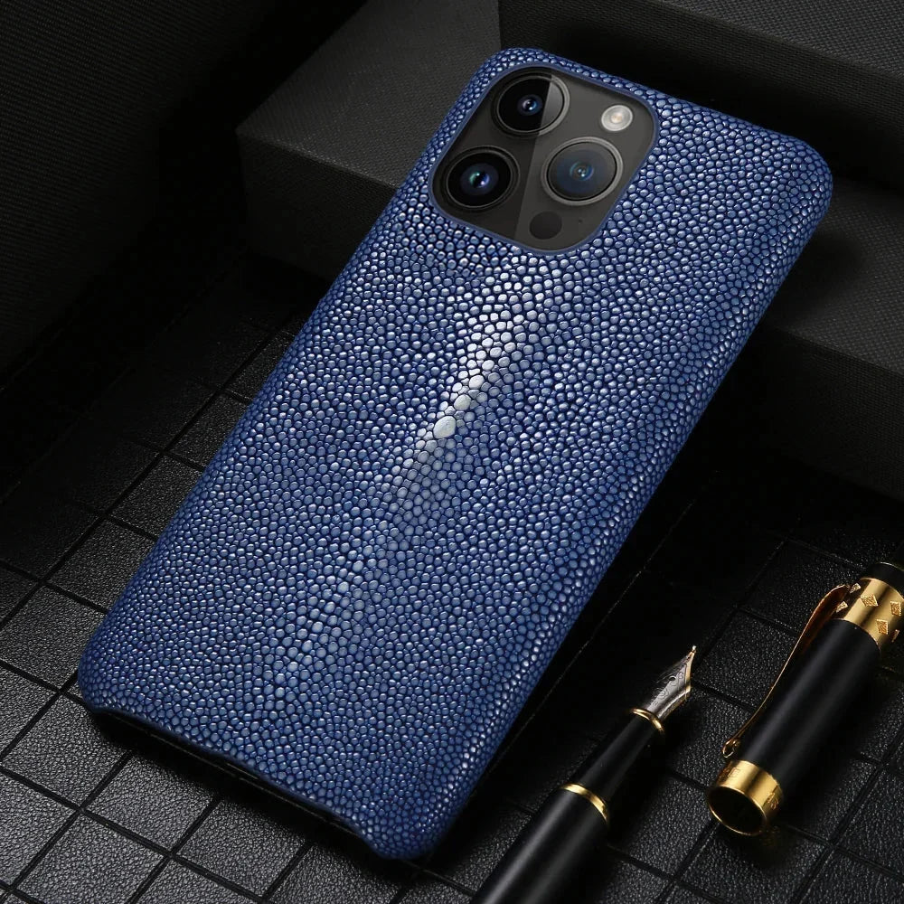 Roggenhuiden iPhone Hoesje Echt Leer Schokbestendig Bescherming Luxe Design 11 tot 17 Pro Max Air Models