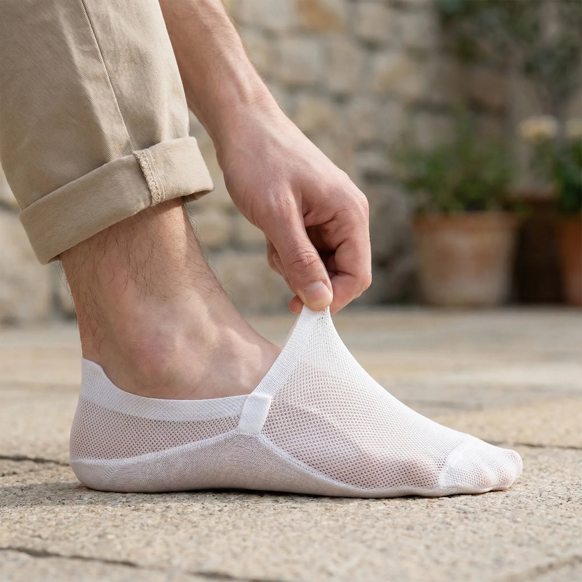 Onzichtbare Enkelsokken Met Antislipzool - No-Show Herensokken Voor Sneakers & Lage Schoenen - EU 38-46 - 6 Kleuren