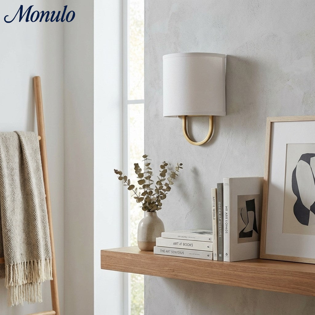 Wandlamp Stoffen Kap - Moderne Slaapkamer Wandverlichting voor Sfeervolle Ambiance