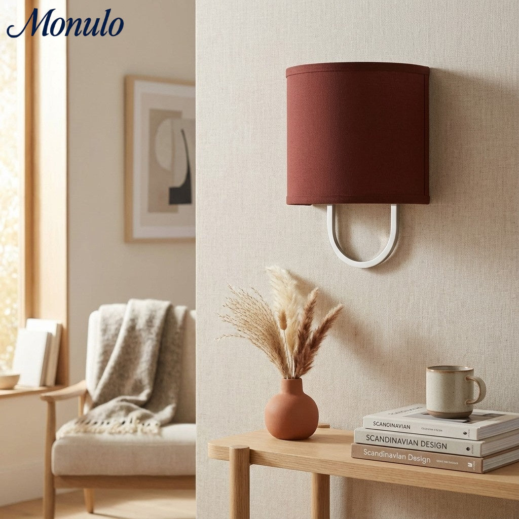 Wandlamp Stoffen Kap - Moderne Slaapkamer Wandverlichting voor Sfeervolle Ambiance