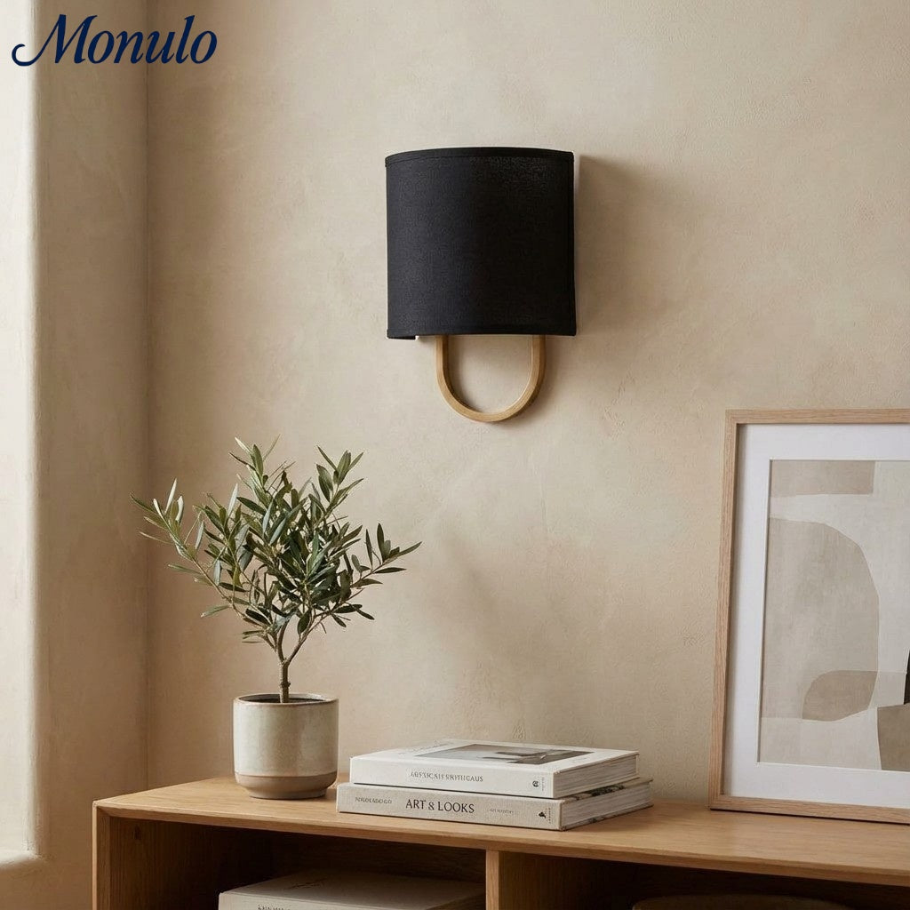 Wandlamp Stoffen Kap - Moderne Slaapkamer Wandverlichting voor Sfeervolle Ambiance
