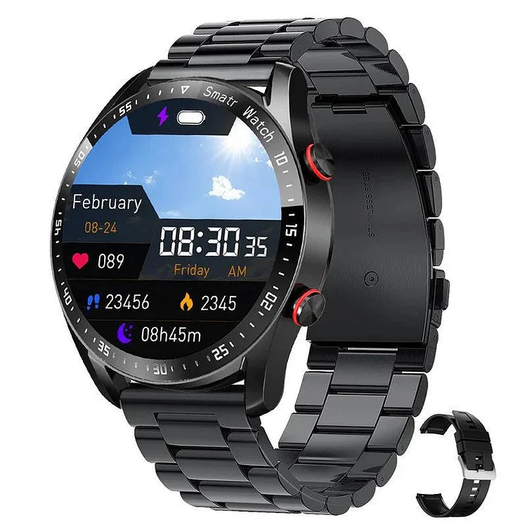 Smartwatch met Gezondheidsfuncties en Bluetooth-bellen - HD-scherm 1,45 inch - Hartslagmeter en Bloedzuurstofmeting