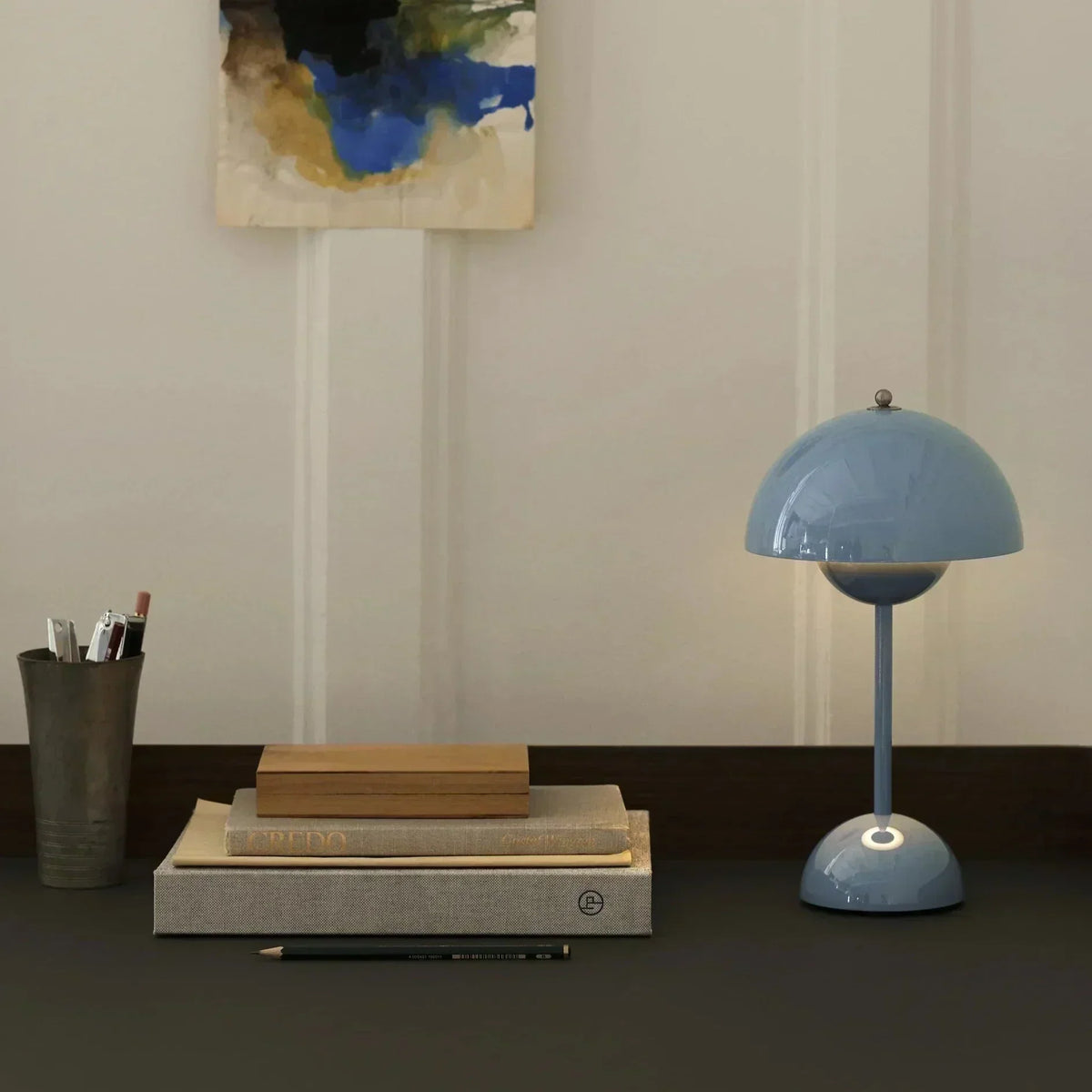 Paddenstoel Tafellamp Dimbaar Touch 30cm LED Bureaulamp Oplaadbaar Metaal Modern Design Leeslamp Sfeerlamp Geel