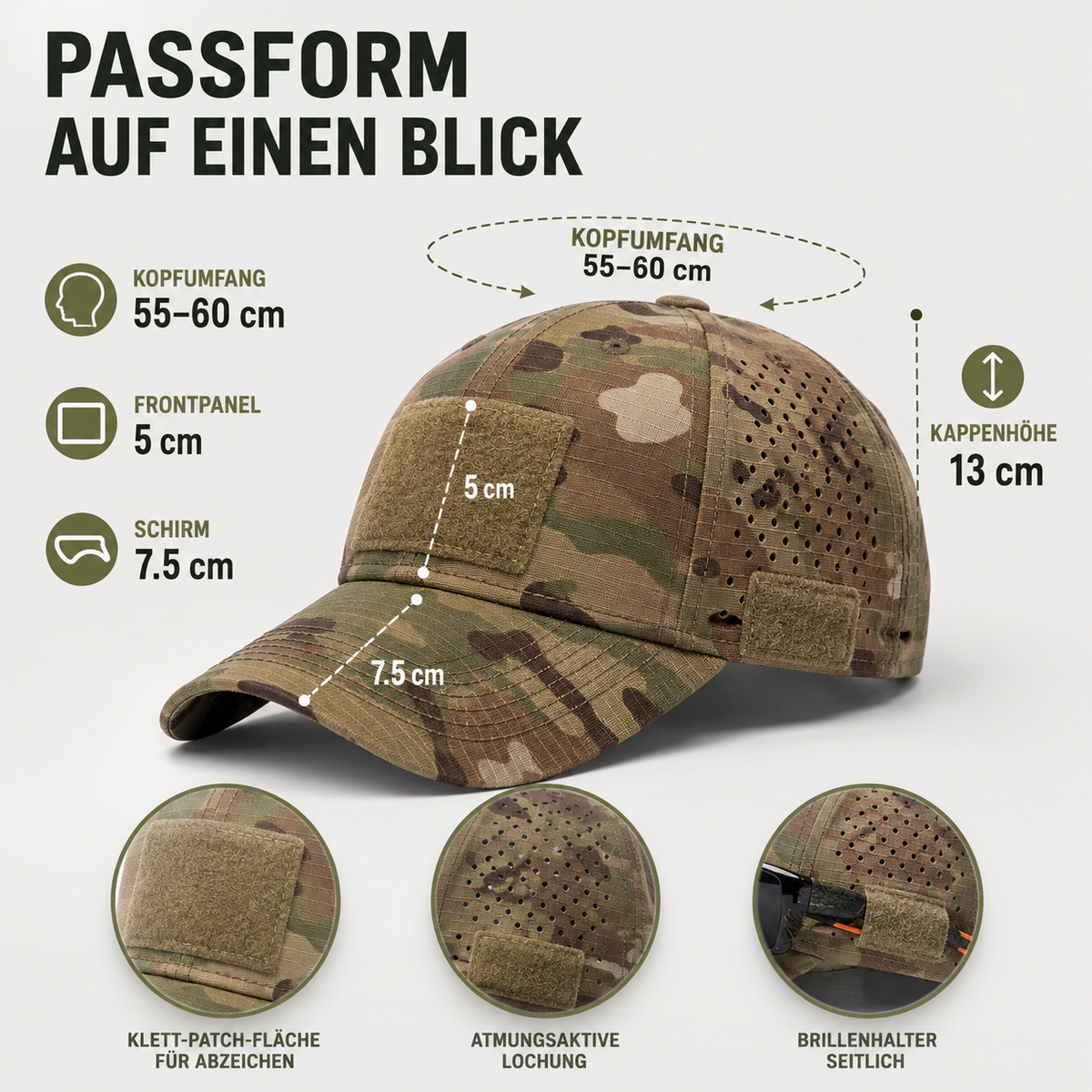 Baseballcap Camouflageprint Verstelbaar met Ademend Materiaal voor Outdoor Activiteiten Heren Sportpet
