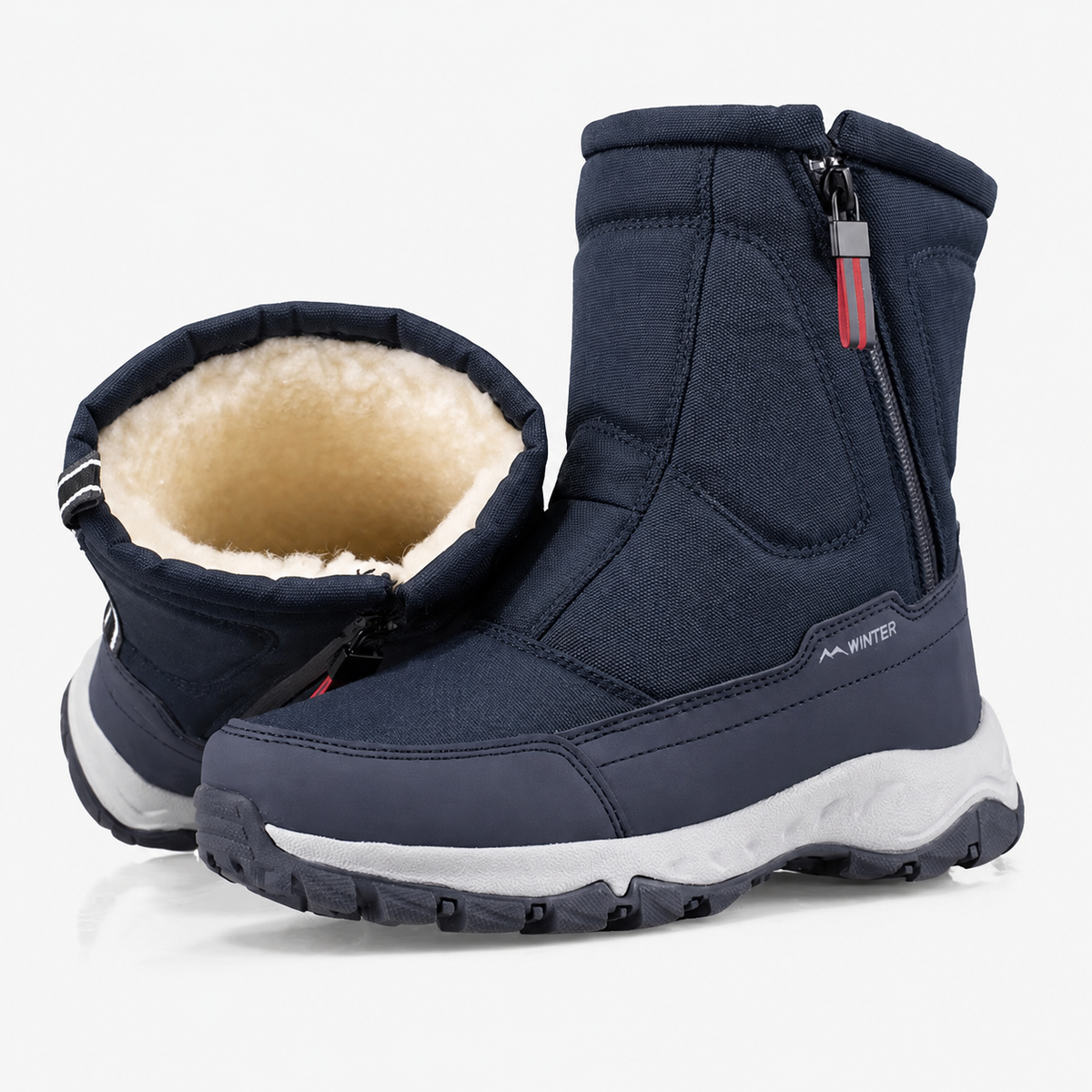 Gevoerde Winterlaarzen Dames Waterdicht Sneeuwlaarzen Antislip Warm Gevoerd Oxford Materiaal Snowboots