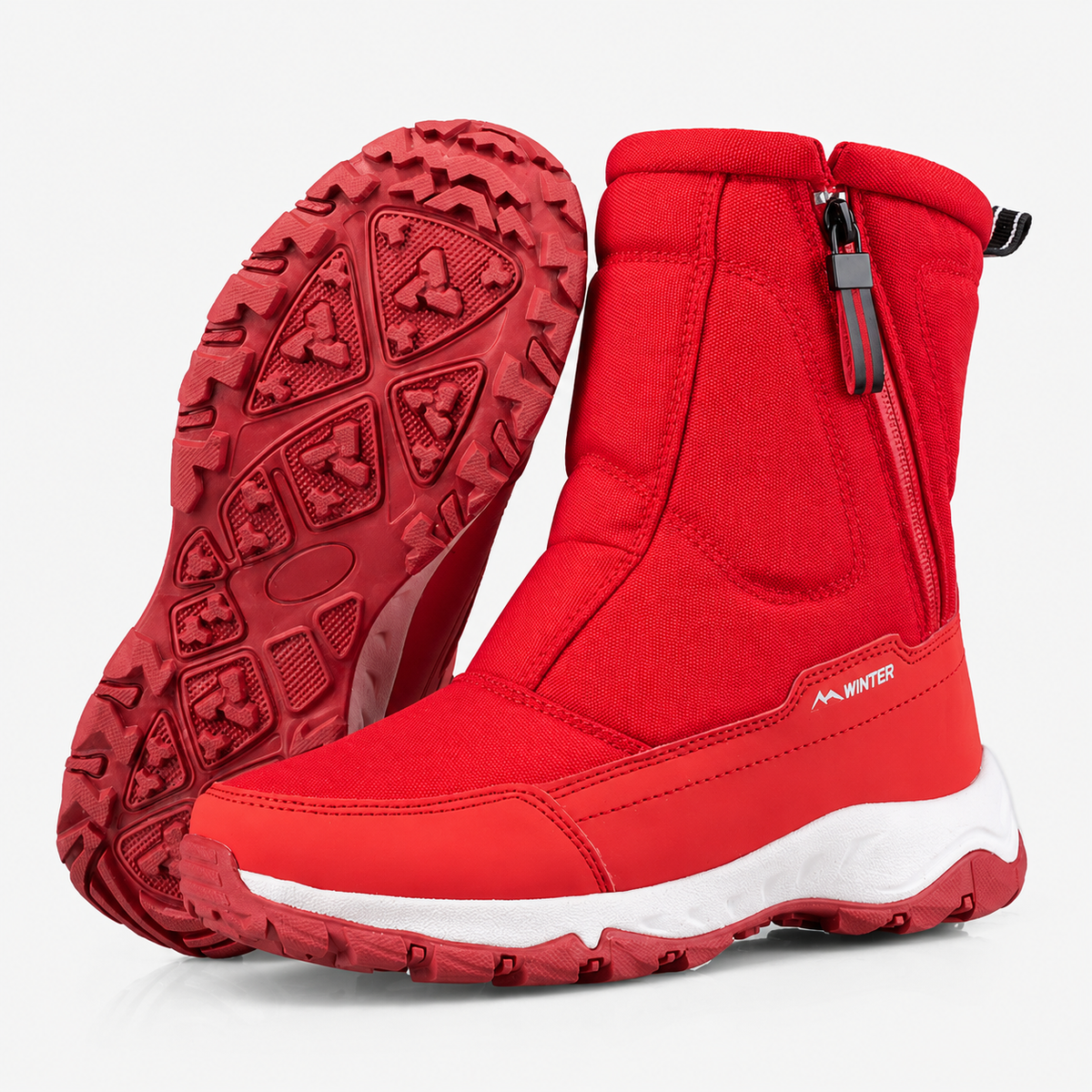 Gevoerde Winterlaarzen Dames Waterdicht Sneeuwlaarzen Antislip Warm Gevoerd Oxford Materiaal Snowboots